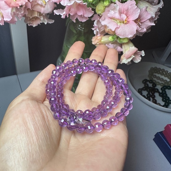 Natural Amethyst Bracelet and Ring Set - Picture 2 of 9